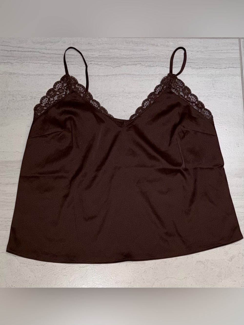 Old Navy Lace Trim Satin Camisole - Brown